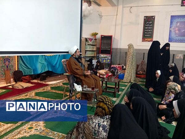 مراسم شهادت حضرت زینب کبری در جمع معتکفین مسجد فاطمیه نیشابور