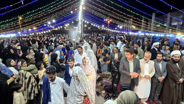 دوازدهمین جشن ازدواج آسان ۲۰ زوج جوان در رودبار کرمان