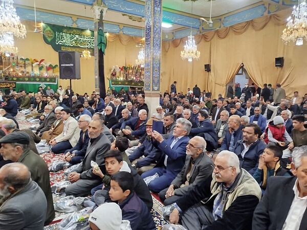 مراسم ولادت حضرت امام حسین (ع) در تکیه حسینی شهرستان کاشمر 
