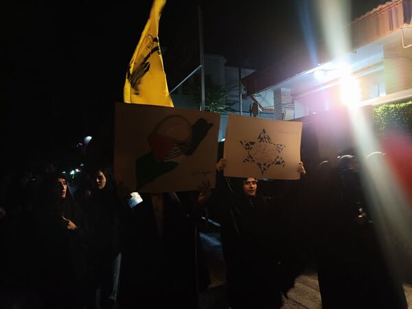 تجمع دانشجویان دانشگاه علوم پزشکی شیراز در محکومیت جنایت رژیم صهیونیستی