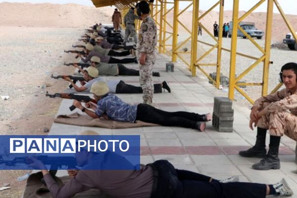 حضور دانش آموزان ناحیه دو شهرری در اردوی میدان تیر شهید جانبزرگی 