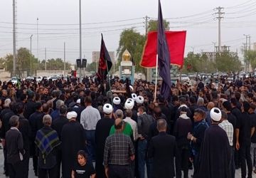 عزاداری و تجدید بیعت هیات‌های مذهبی شهرستان پارسیان با رهبر انقلاب