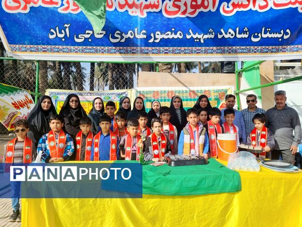 برپایی موکب  توسط هیات دانش‌آموزی و پیشتازان آموزشگاه شهید منصور عامری 