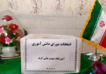  انتخابات شورای دانش‌آموزی در مدرسه شهید رجایی کرف