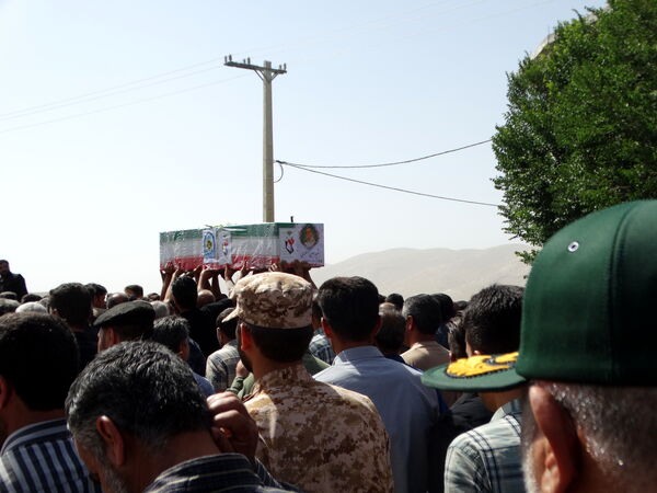 مراسم وداع با شهید «امین عسگری» در گهرو