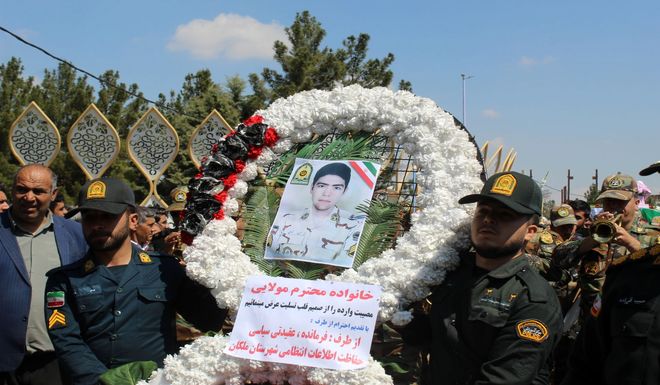ملکان در سوگ شهیدی از خط مقدم مرزها