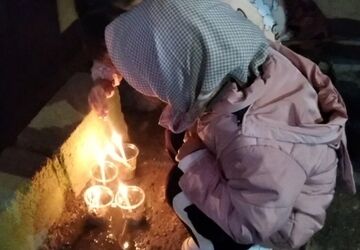 برگزاری مراسم چهلم کودکان شهید مینابی در اسفراین