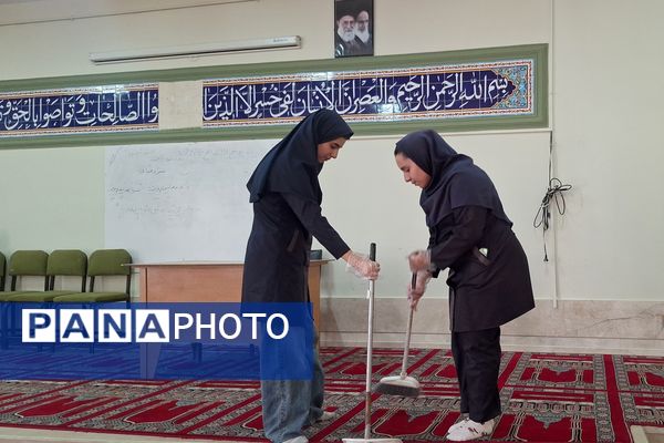 از خانه تکانی نمازخانه مدرسه تا رسیدن به اوج معنویت و نشاط 