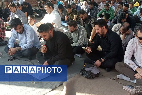  مراسم ختم دعای عرفه کنار مزار شهدای گمنام نسیم شهر 