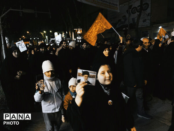 حضور ملت غیور بجنورد در شهرستان بجنورد  پی شهادت رهبر انقلاب 