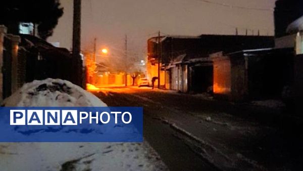 شبی برفی در نیشابور 