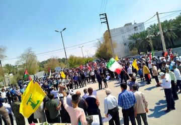 راهپیمایی روز قدس در شهرستان جم