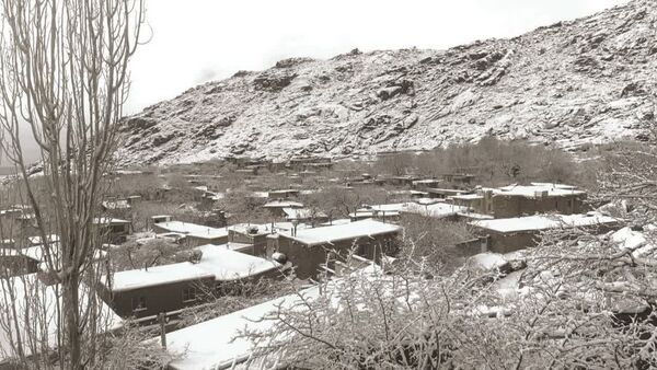 سفیدپوش شدن روستاهای یزد به روایت تصویر