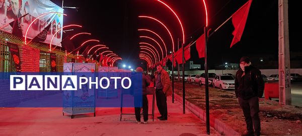 مراسم تشییع نمادین فاطمه زهرا(س)  در مسجد محمد رسول الله(ص) شهرستان شیروان