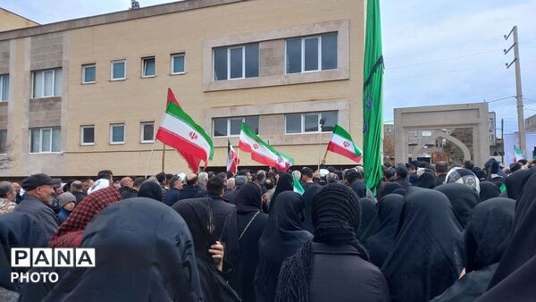 تشییع پیکر پاسدار شهید در شهرستان خواجه