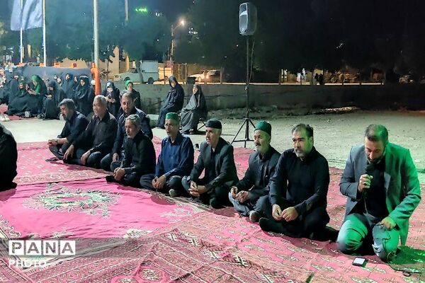 هیئت زنجیر زنی در هشتمین شب از ماه محرم الحرام در حسینیه شهدای شهر بار
