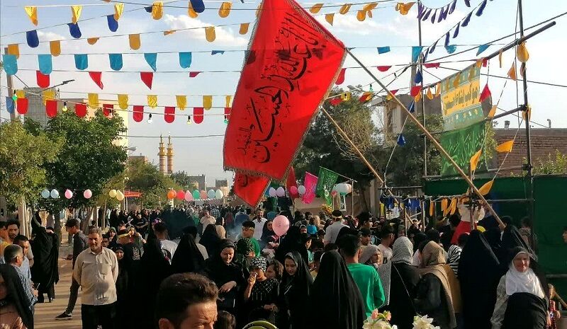جشن یک کیلومتری عید غدیر در شهرستان بام و صفی آباد 