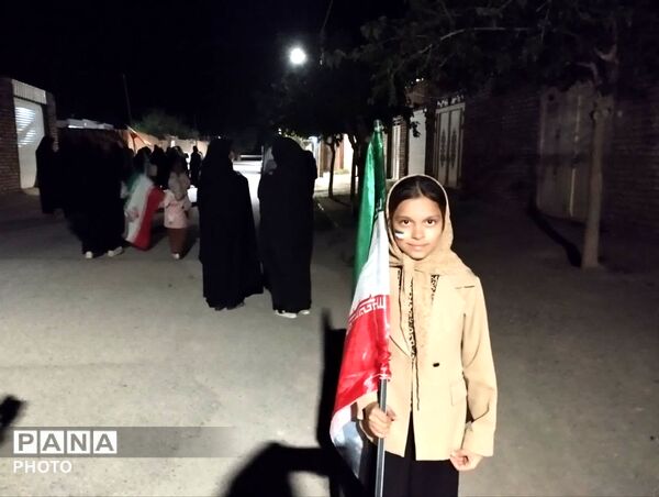 مراسم اربعین امام شهید آیت الله خامنه ای و دانش آموزان میناب در روستای مهدی آباد خلیل آباد 
