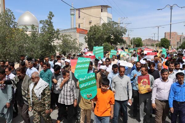 راهپیمایی روز قدس در قلعه‌گنج