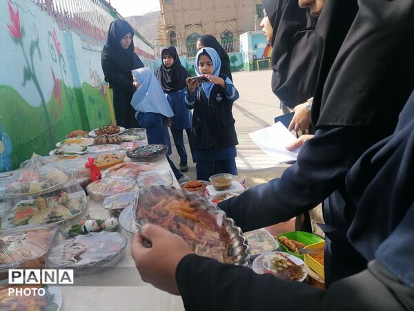 جشنواره غذا در مدرسه شهید سید خلیل رضوی شهر بار نیشابور