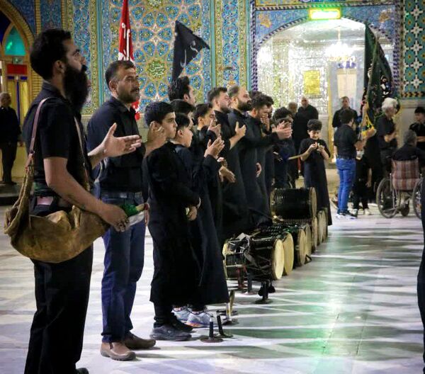 اقامه عزای هیات جواد الائمه (ع) در حرم مطهر حضرت محمد هلال بن علی بن ابیطالب (ع)