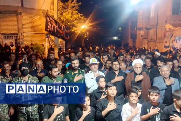 عزاداری مردم شهر بیضا در سوگ شهیدان کربلا