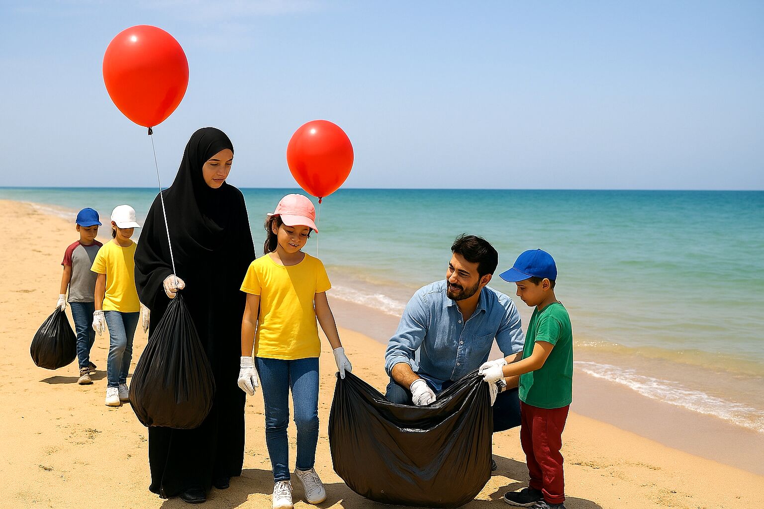 «زمین، خانه ما»؛ پاکسازی ساحل با حضور کودکان در پارک دولت