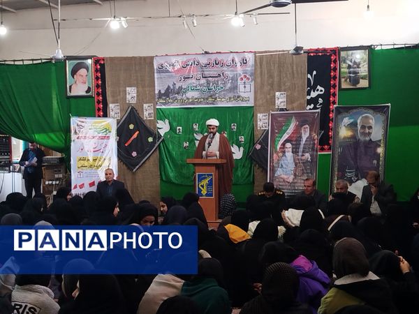 اعزام دانش‌آموزان دختر آشخانه به اردوی راهیان نور