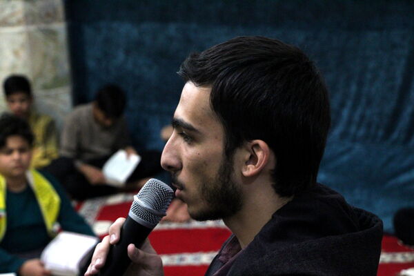 مراسم معنوی اعتکاف دانش‌آموزان پسر یزدی در فهرج