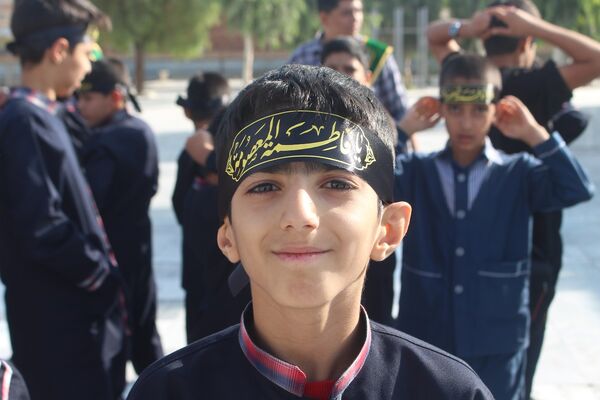 عزاداری دانش‌آموزان قم در آستان مقدس امامزاده سیدعلی(ع)