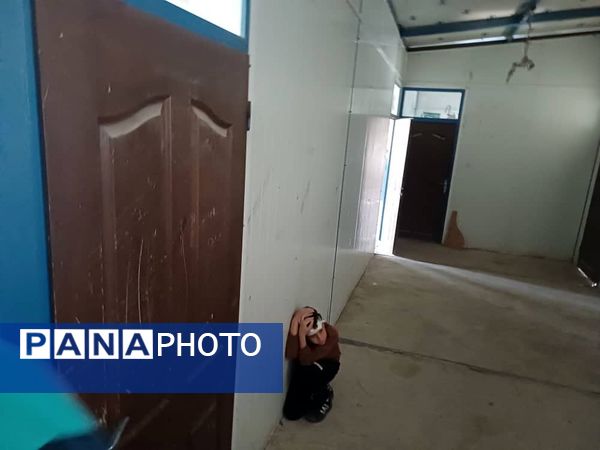 اجرای مانور سراسری زلزله در مدرسه شهید نوری مرزآباد شهرستان خدا آفرین