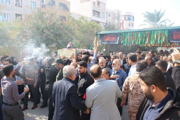 تشییع پیکر مطهره شهید گمنام در دانشگاه فرهنگیان بوشهر
