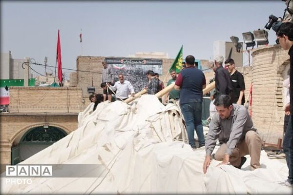 برپایی خیمه عزای سیدالشهدا(ع) در تکیه سنتی چهل اختران قم