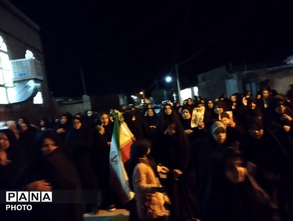 مراسم اربعین امام شهید آیت الله خامنه ای و دانش آموزان میناب در روستای مهدی آباد خلیل آباد 