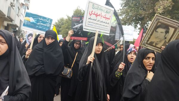 پیاده‌روی عزاداران زینبی در قائمشهر