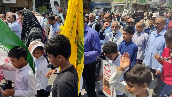 خروش آحاد مردم شهرستان میناب در حمایت از مظلوم فلسطین