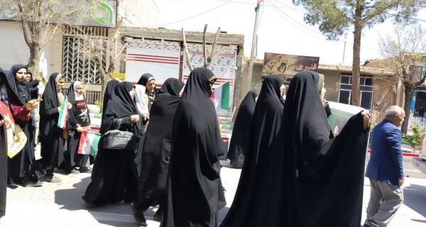 طنین شعار انا علی العهد یا قدس در شهرستان مروست