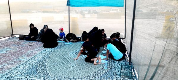 برپایی غرفه فرهنگی هنری موکب حضرت قاسم ابن الحسن(ع) شهرستان هلیلان