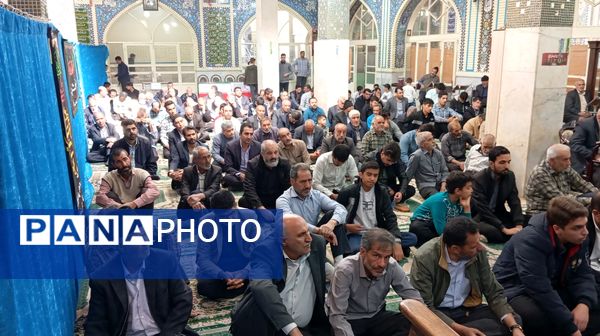 نماز جمعه شهر بن با حضور خانواده بزرگ آموزش و پرورش 