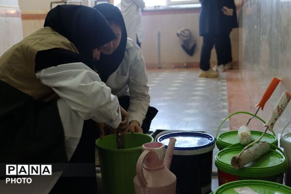 افتتاح طرح شهید عجمیان برای زیباسازی و شاداب‌سازی هنرستان تراز شهید سادلجی کبودراهنگ