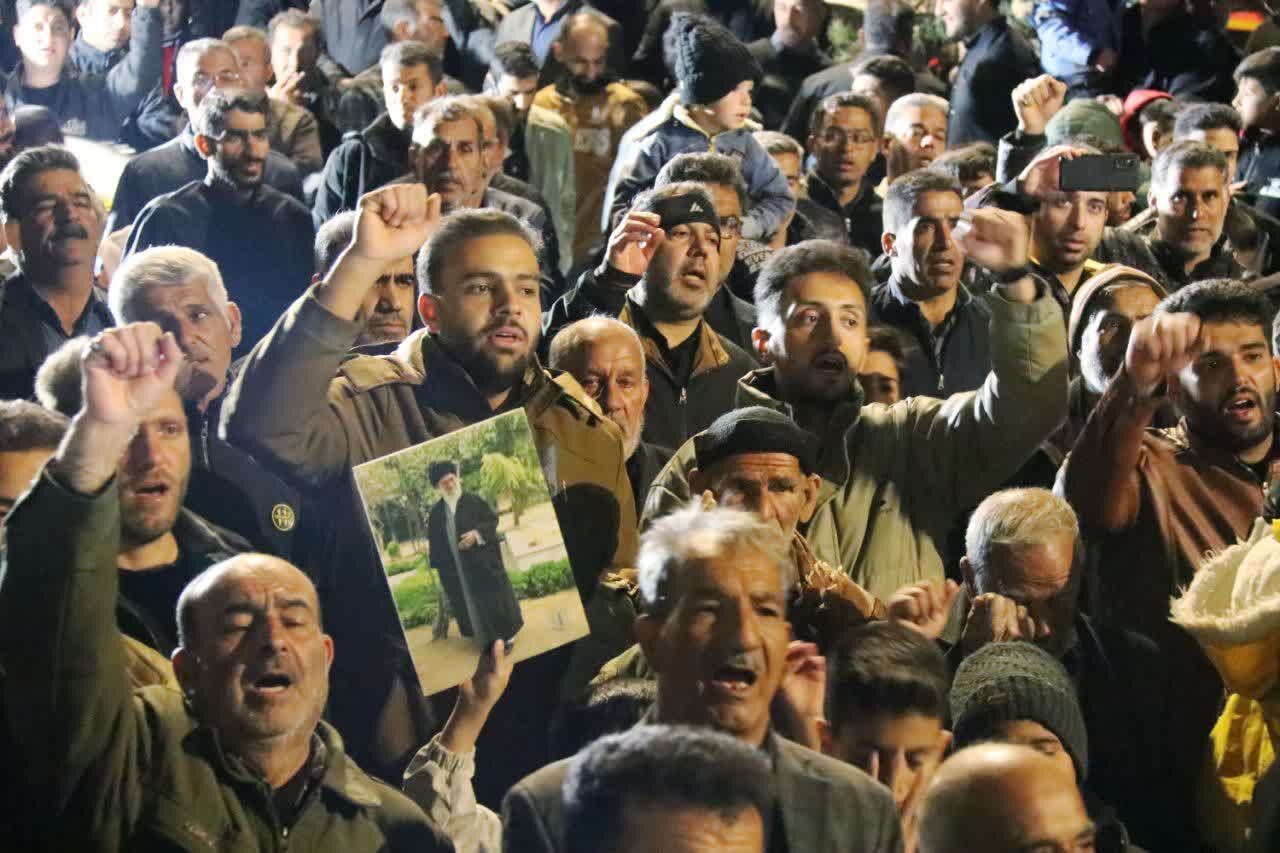 عزاداری مردم بخش بهمن ابرکوه به‌مناسبت شهادت رهبر فرزانه 