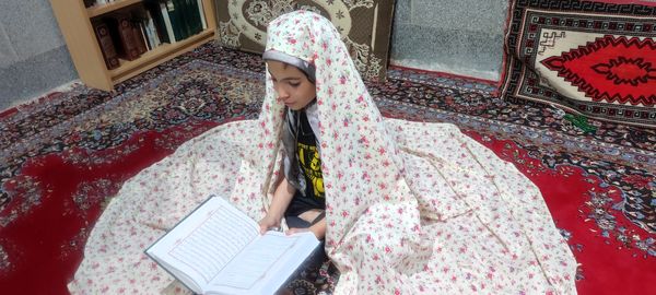 حضور ۷٠ دانش‌آموز  معتکف در مسجد امام رضا(ع)، رضا آباد شرقی شیروان