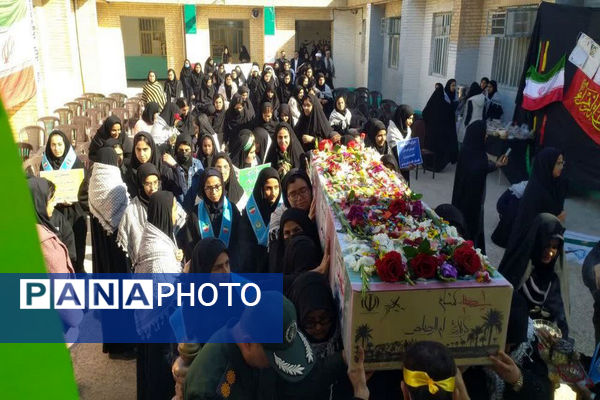 استقبال از شهید گمنام در مدارس گناوه