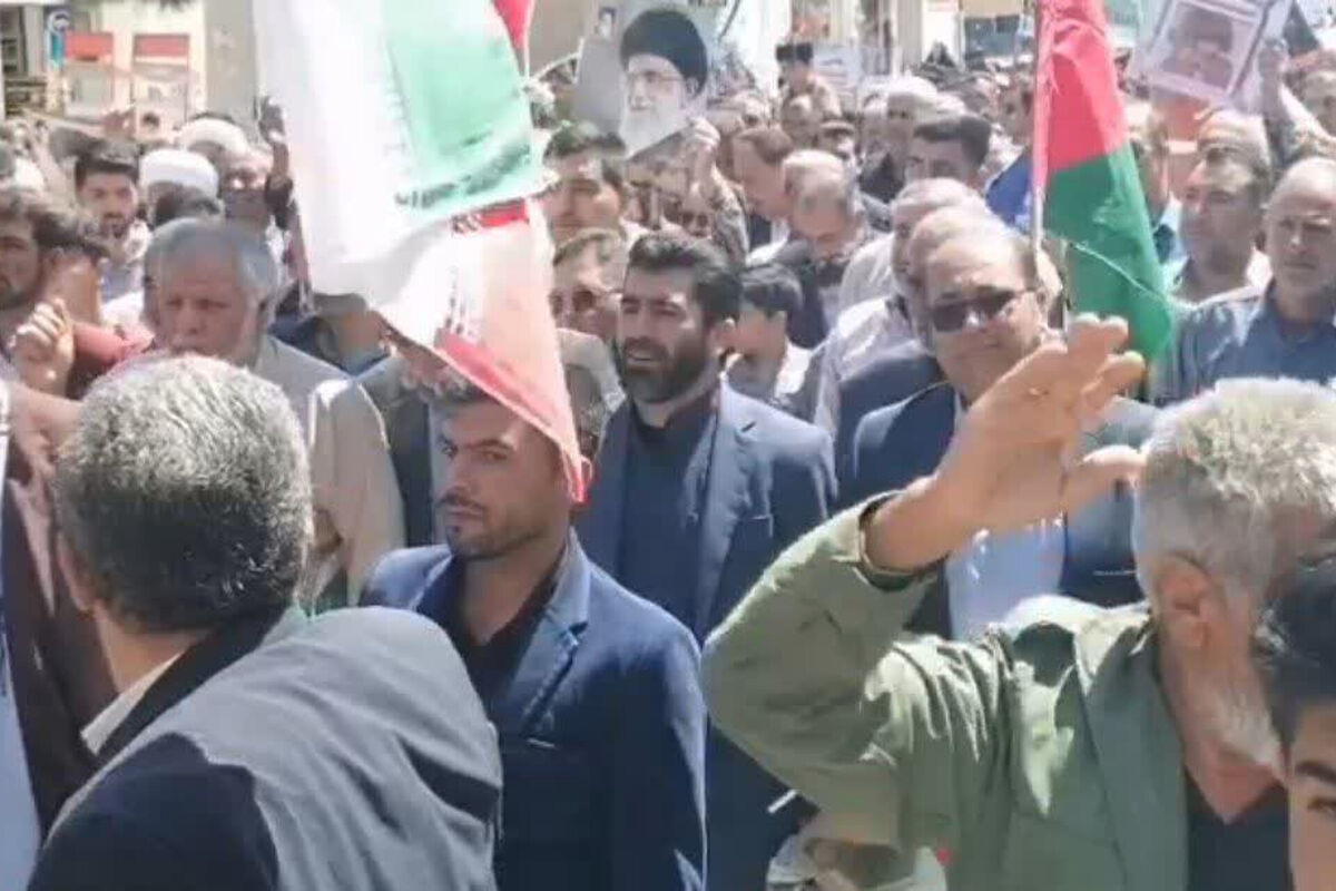 حضور پرشور مردم شهرستان بیضا در راهپیمایی روز قدس/ فیلم