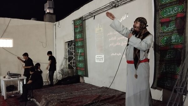 مراسم عزاداری شب ششم ماه محرم در مسجد چهارده معصوم (ع) 