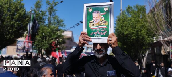 آرام گرفتن پیکر شهید سپهبد عبدالرحیم موسوی در حریم امن فاطمی