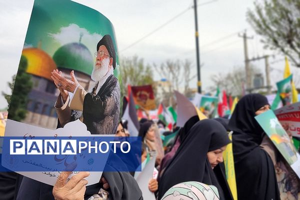 حضور پرشور مردم و مسئولان رباط کریم در راهپیمایی روز قدس