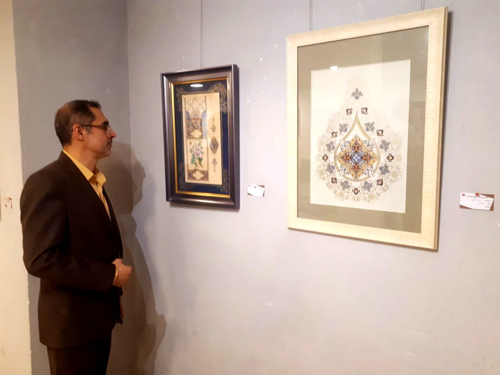 یازدهمین دوسالانه نگارگری استان قم افتتاح شد

