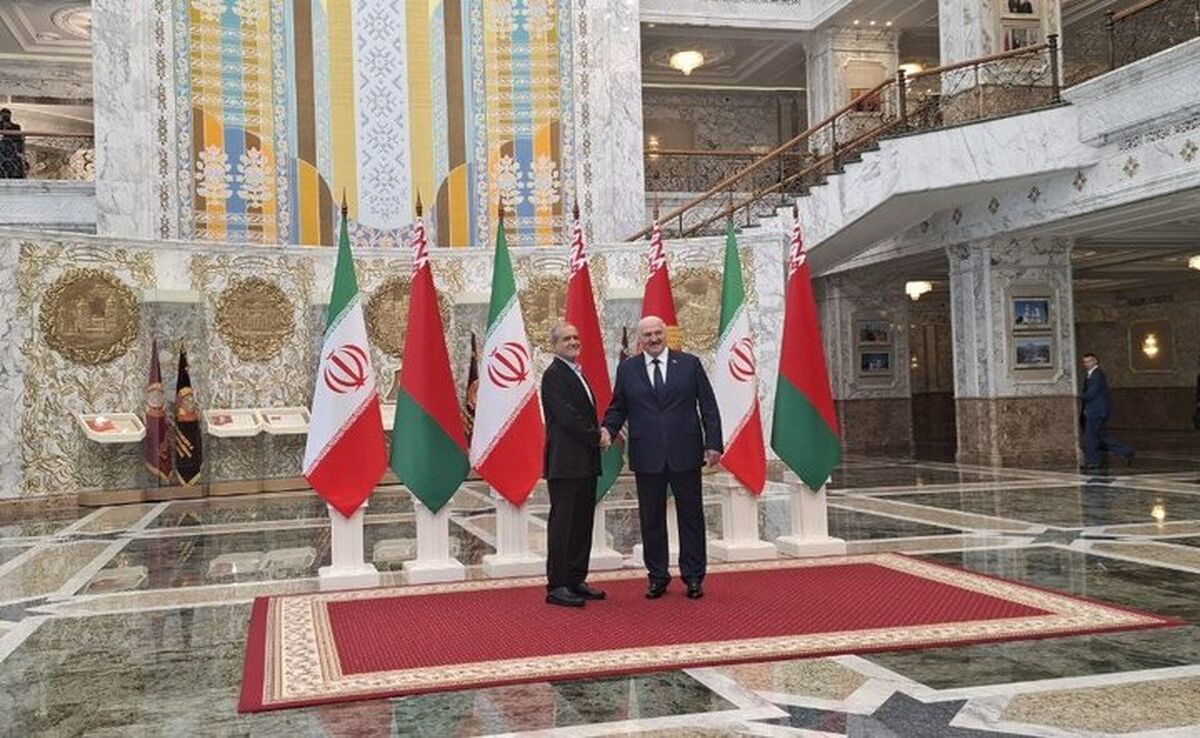 استقبال رسمی رئیس‌جمهور بلاروس از پزشکیان
