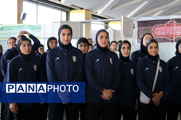 مراسم استقبال از تیم ملی فوتبال بانوان ایران در مشهد 